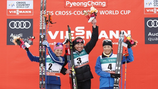 Justyna Kowalczyk wygrała w PyeongChang bieg łączony na dystansie 15 km (7,5 km stylem klasycznym i 7,5 km stylem dowolnym) zaliczany do klasyfikacji generalnej narciarskiego Pucharu Świata.