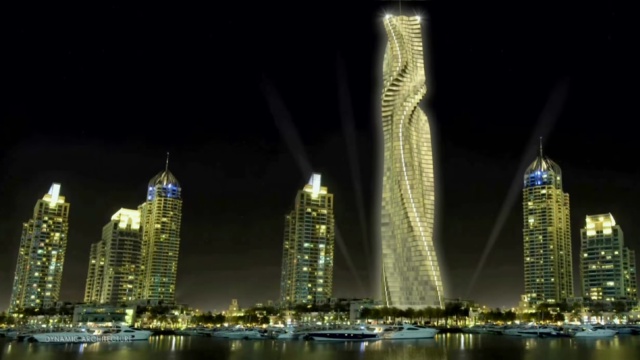 Pierwszy na świecie obracający się wieżowiec ma powstać w Dubaju w Zjednoczonych Emiratach Arabskich. Projektantem 80 piętrowego budynku będzie włoski architekt David Fisher.