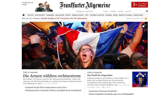 Według niemieckich mediów, sukces Emmanuela Macrona w pierwszej turze wyborów prezydenckich we Francji może być szansą dla Europy.