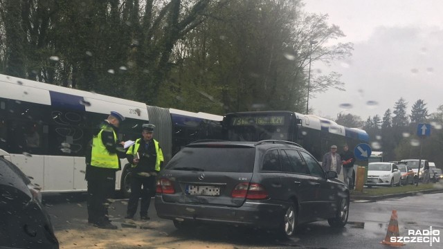 Karambol i korek na Szosie Stargardzkiej