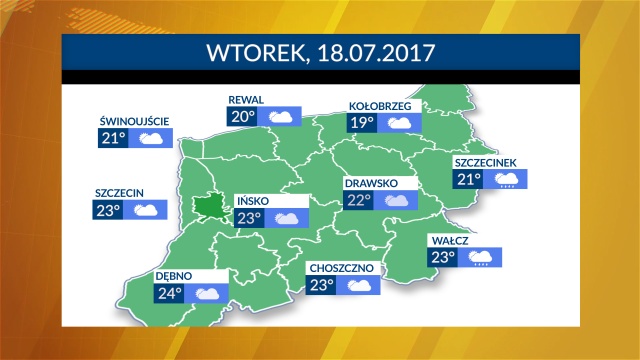 Temperatura przyjemna, bo na termometrach od 19 do 24 stopni. I wydaje się że trend się odwrócił, bo w kolejnych dniach spodziewać się możemy wzrostu temperatur.