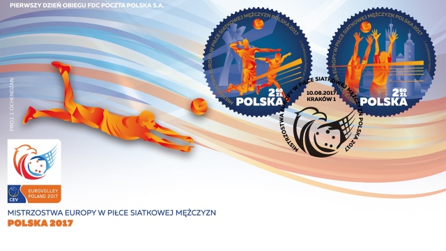 Poczta Polska z okazji zbliżających się Mistrzostw Europy w siatkówce przygotowała serie tematycznych znaczków.