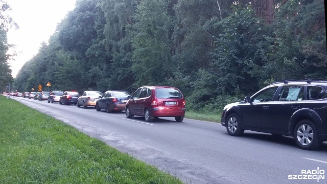 Korki na trasach zarówno w stronę morza jak i w drodze powrotnej na Szczecin.