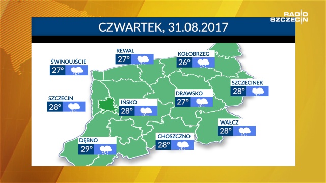 Przed burzami na terenie Zachodniopomorskiego ostrzega Wojewódzkie Centrum Zarządzania Kryzysowego w Szczecinie.
