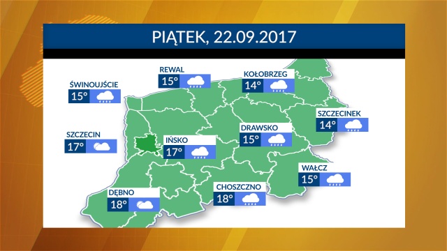 W piątek czeka nas sporo słońca. W ciągu dnia termometry w regionie będą wskazywać od 14 stopni nad morzem do 18 na południu województwa. Miejscami może przelotnie popadać.