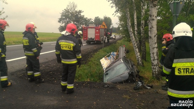 Jedna osoba została ranna w wypadku na drodze krajowej nr 6 w Biesiekierzu.