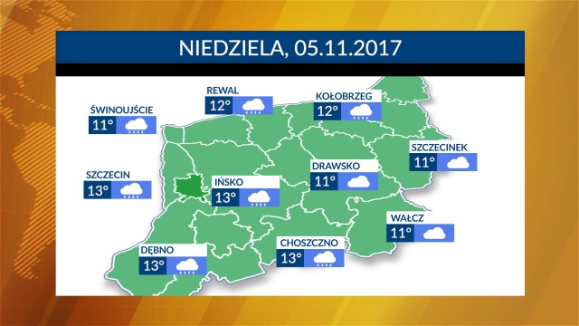 Niedziela zapowiada się pochmurnie z przelotnymi opadami deszczu. Jak na tę porę roku, dość przyjemna temperatura i warto z tego skorzystać, bo od jutra ochłodzenie.