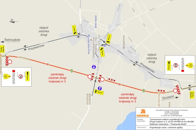 W czwartek przez kilka godzin zamknięta będzie obwodnica Przybiernowa na drodze krajowej nr 3. Od godziny 9.30 do 12 odbywać będą się tam ćwiczenia służb ratowniczych odpowiedzialnych za bezpieczeństwo.