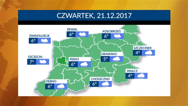 Termometry w Zachodniopomorskiem pokażą od 6 do 7 stopni Celsjusza. Kolejne dni - z weekendem włącznie - będą raczej pochmurne.