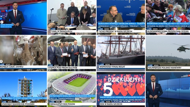 Świnoujście będzie miało tunel, Ucho Prezesa w Radiu Szczecin, Aleksander Doba pokonał ocean, runęła część Zamku w Szczecinie, gościliśmy największe żaglowce świata, zniknęły radzieckie pomniki, Pogoń Szczecin kończy rok na dnie tabeli - m.in. o tym w RSnews Podsumowanie Roku - koniecznie zobaczcie, czym żył region w 2017 - będzie też niespodzianka