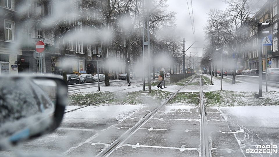 Śnieg w Szczecinie. Fot. Łukasz Szełemej [Radio Szczecin/Archiwum]