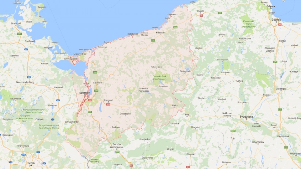 Województwo zachodniopomorskie. Fot. www.google.pl/maps