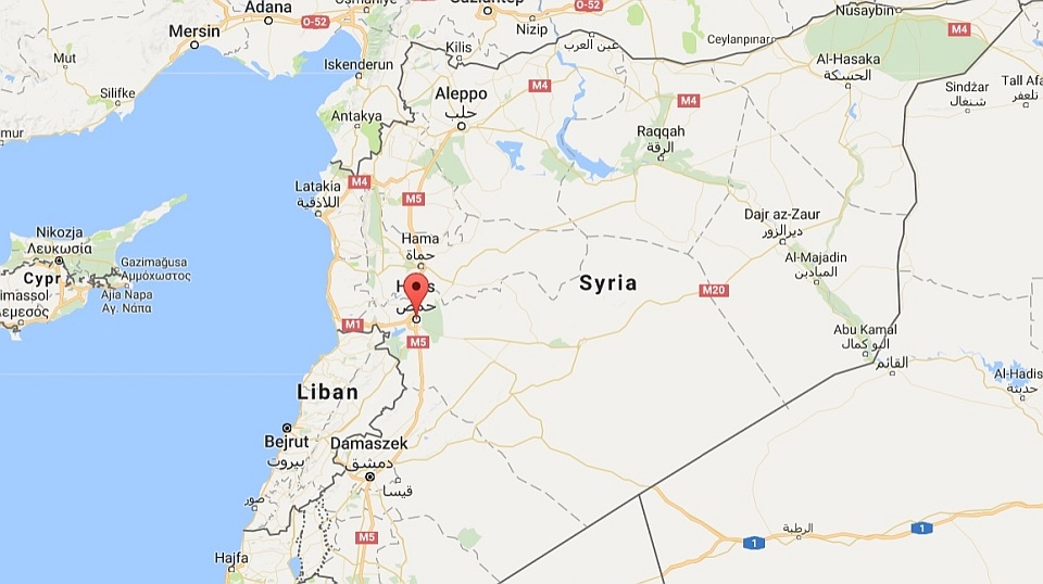Homs jest trzecim co do wielkości miastem Syrii. Fot. www.google.pl/map