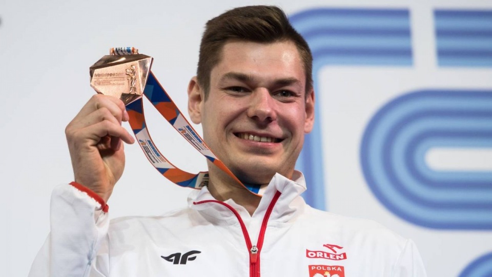 Paweł Wojciechowski - brązowy medal w skoku o tyczce. Fot. Marek Biczyk / Polski Związek Lekkiej Atletyki