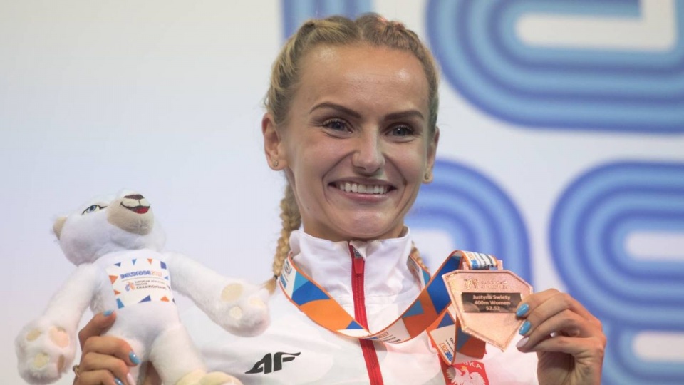 Justyna Święty - brązowy medal w biegu na 400 metrów. Fot. Marek Biczyk / Polski Związek Lekkiej Atletyki
