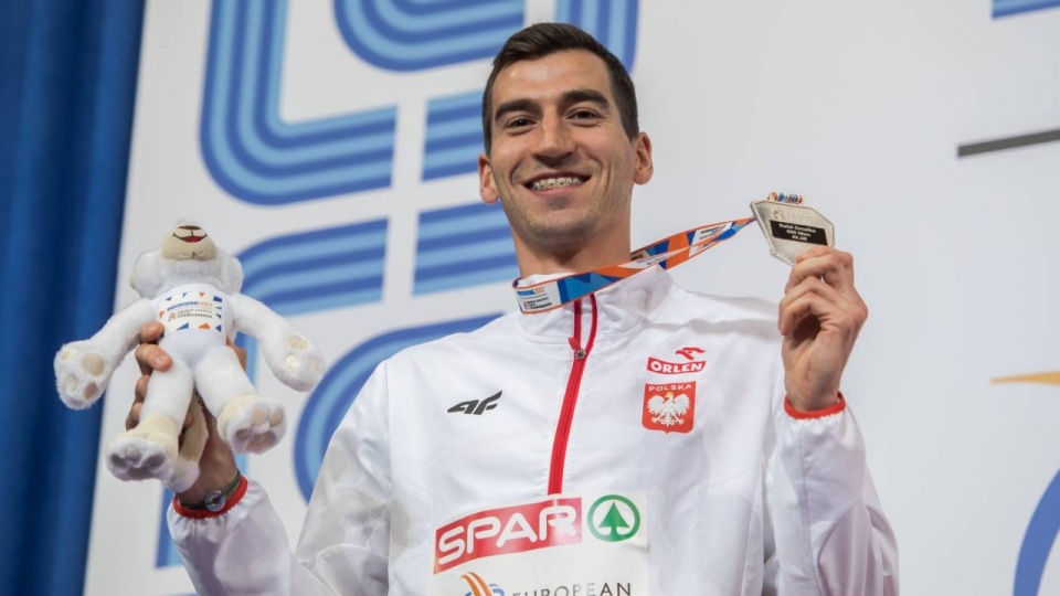 Rafał Omelko - srebrny medal w biegu na 400 metrów. Fot. Marek Biczyk / Polski Związek Lekkiej Atletyki