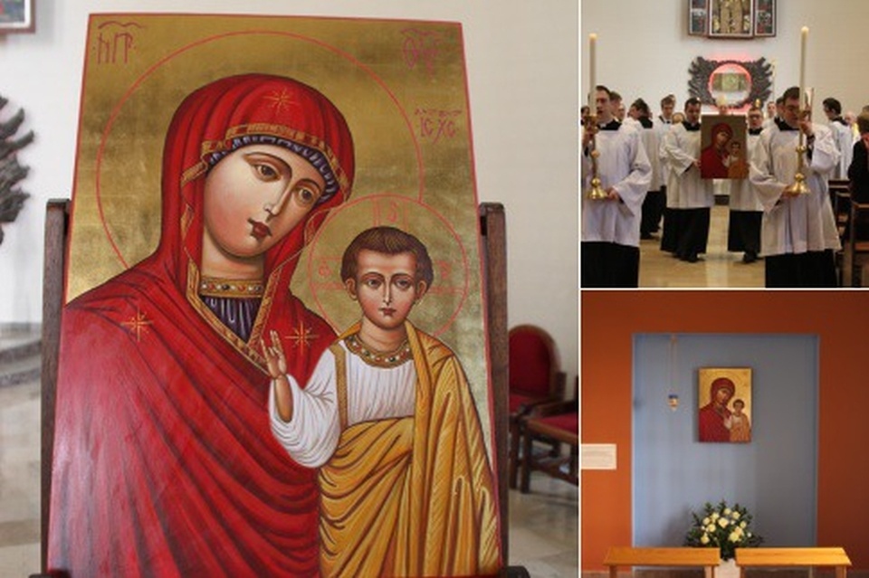 Kopia ikony Matki Bożej Kazańskiej od soboty znajduje się w kościele seminaryjnym w Szczecinie. Fot. M. Kuligowski.