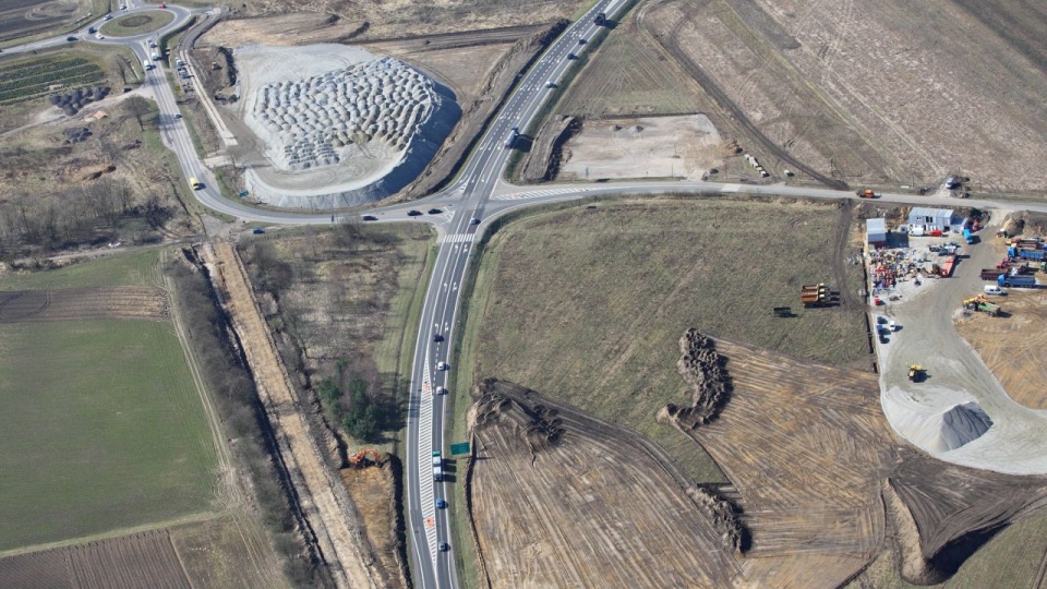 Budowa S6 - Obszar węzła Goleniów Lotnisko (Żółwia Błoć). Fot. Oddział szczeciński GDDKiA