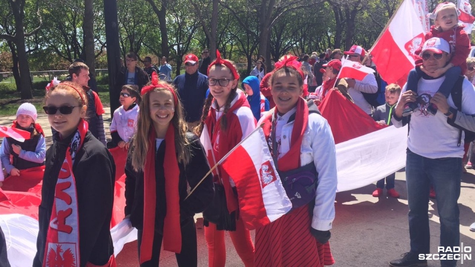 Trzeciomajowa parada w Chicago. Fot. Jan Pachlowski [Radio Szczecin]