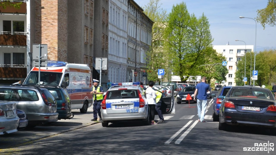 Dwie osoby trafiły do szpitala wskutek wypadku, do którego doszło przed godziną 12 na ulicy Unii Lubelskiej w Kołobrzegu. Fot. Przemysław Polanin [Radio Szczecin/Archiwum]