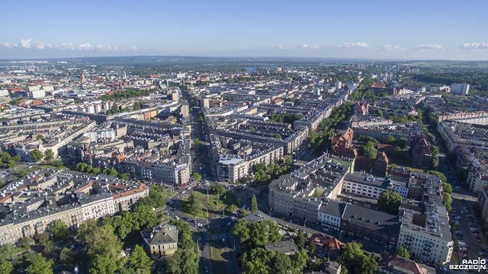 Szczecin z lotu ptaka. Fot. Piotr Sawiński [Radio Szczecin]