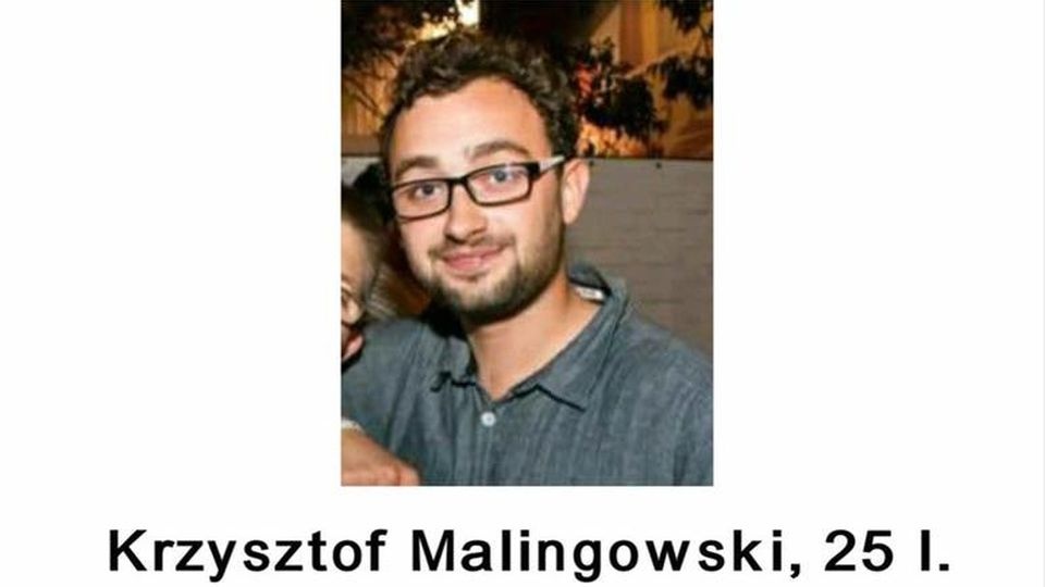 Zaginiony Krzysztof Malingowski.