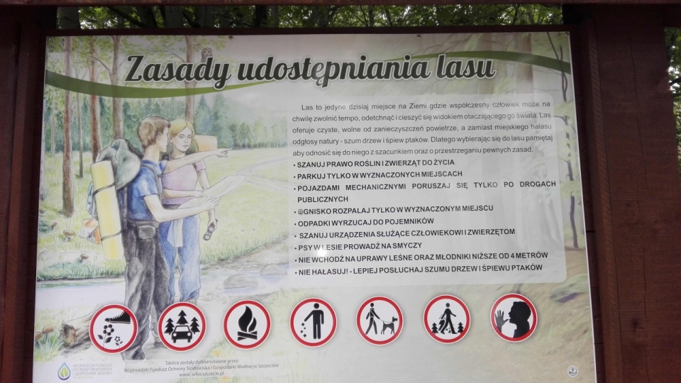 Na całej trasie, od pętli tramwajowej do ulicy Kąpieliskowej, ustawiono 10 tablic informacyjnych. Fot. ZUK