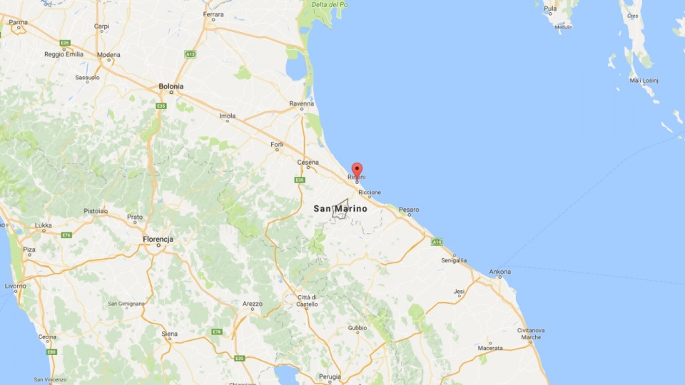 Rimini jest jednym z najpopularniejszych włoskich miast turystyczno-wypoczynkowych nad północnym Adriatykiem. Fot. www.google.pl/maps