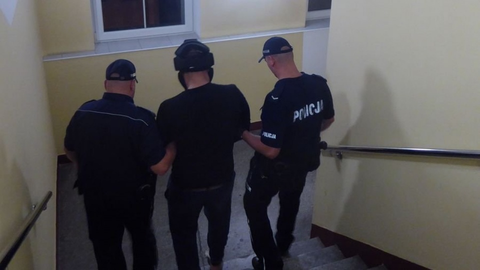 Artur W. zatrzymany przez koszalińską policję. Fot. KMP w Koszalinie.