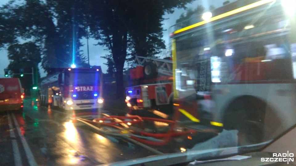 Pożar w szczecińskich Podjuchach. Fot. Tomasz Duklanowski [Radio Szczecin]