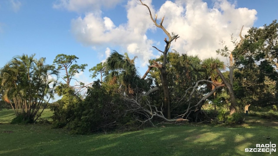 Zniszczenia po huraganie Irma. Fot. Jan Pachlowski [Radio Szczecin]