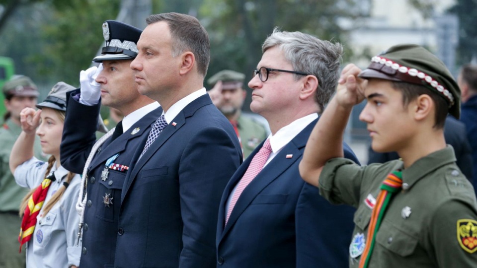 Prezydent złożył wieniec przed Pomnikiem Poległym i Pomordowanym na Wschodzie. Fot. Maciej Biedrzycki / KPRP