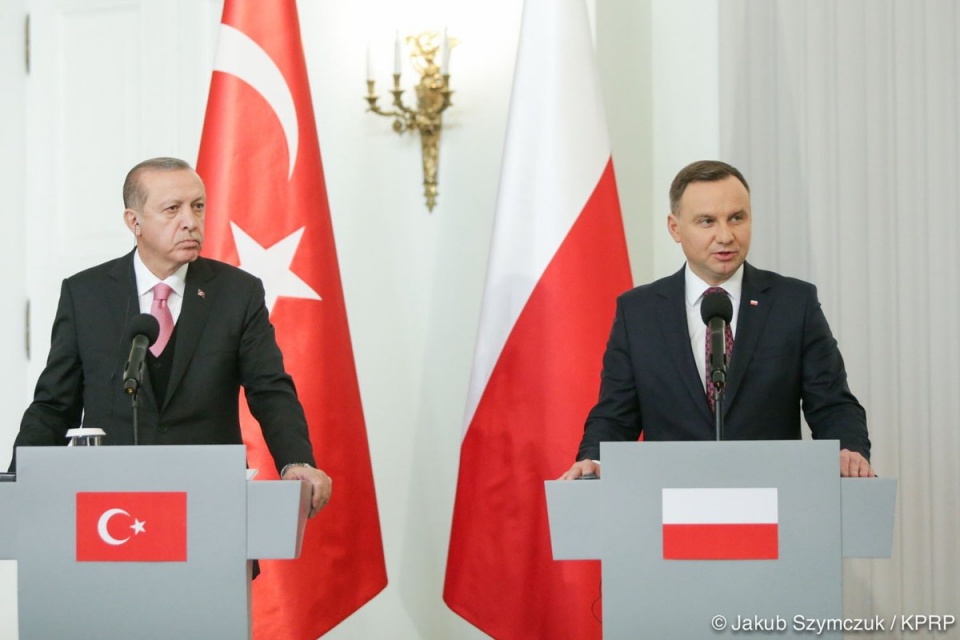 Prezydent Turcji Recep Erdogan i prezydent Polski Andrzej Duda. Fot. Jakub Szymczuk/KPRP