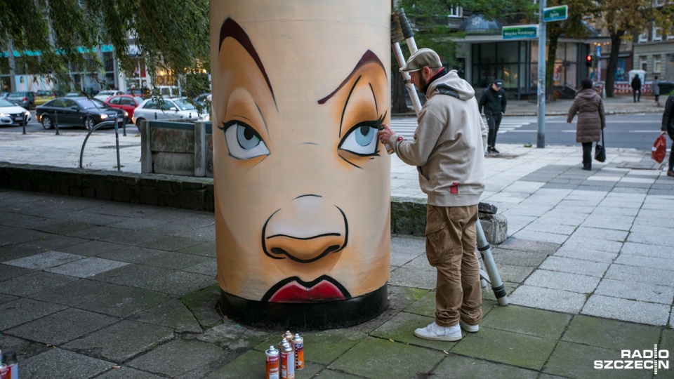 Mural inspirowany spektaklem baletowym "Polowanie na czarownice". Fot. Weronika Łyczywek [Radio Szczecin]