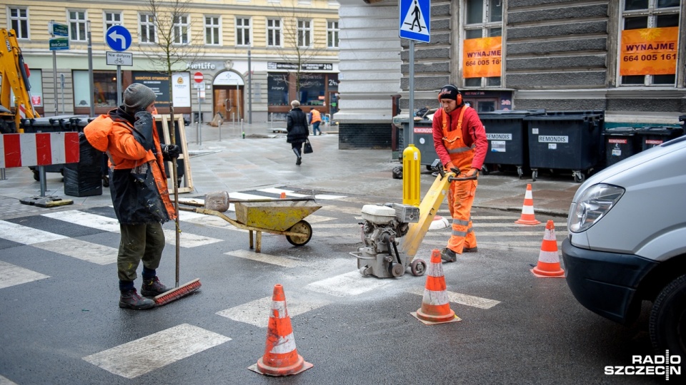 Ulica Jagiellońska między aleją Wojska Polskiego a placem Zamenhofa w Szczecinie będzie otwarta w piątek. Fot. Olaf Nowicki [Radio Szczecin]