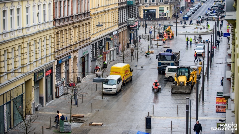 Ulica Jagiellońska między aleją Wojska Polskiego a placem Zamenhofa w Szczecinie będzie otwarta w piątek. Fot. Olaf Nowicki [Radio Szczecin]