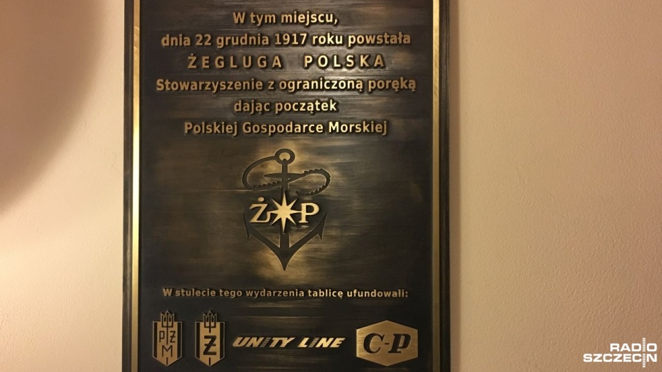 Minister Adam Kwiatkowski z Kancelarii Prezydenta RP przypomniał, że gdy powstawała Żegluga Polska trwała jeszcze pierwsza wojna światowa. Fot. Grzegorz Gibas [Radio Szczecin]