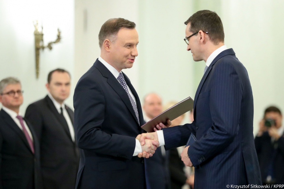 Mateusz Morawiecki został powołany na urząd Prezesa Rady Ministrów. Fot. Krzysztof Sitkowski/KPRP, źródło: www.prezydent.pl