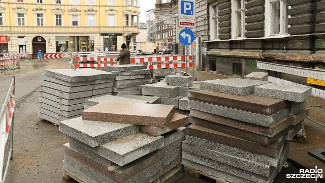 Przebudowa odcinka ulicy Bogusława X w Szczecinie. Fot. Robert Stachnik [Radio Szczecin] Kolejna inwestycja opóźniona. Bogusława X z poślizgiem [ZDJĘCIA]