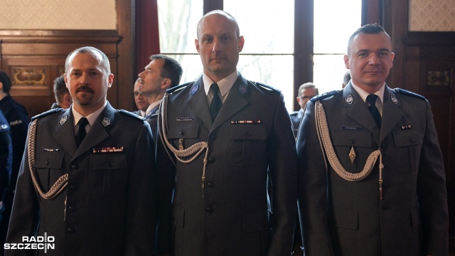 Fot. Łukasz Szełemej [Radio Szczecin] "To było marzenie od dziecka". Ślubowanie policji, teraz czas na szkolenie [WIDEO, ZDJĘCIA]