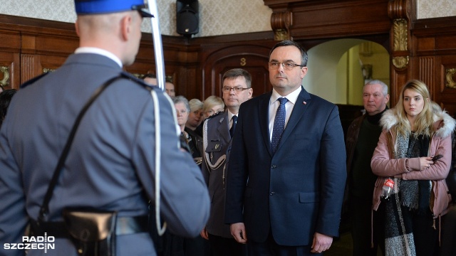 Fot. Łukasz Szełemej [Radio Szczecin] "To było marzenie od dziecka". Ślubowanie policji, teraz czas na szkolenie [WIDEO, ZDJĘCIA]