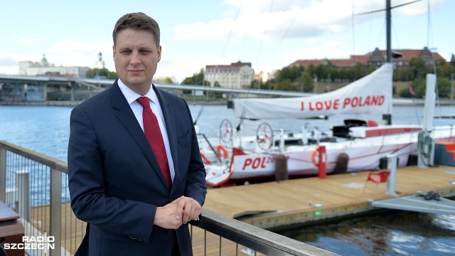 Jacht "I love Poland". Fot. Łukasz Szełemej [Radio Szczecin] Jacht na 100-lecie niepodległości można oglądać w Szczecinie [ZDJĘCIA]