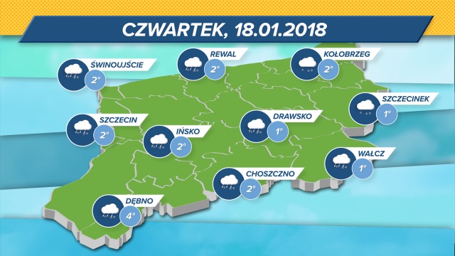 Pochmurne niebo, deszcz ze śniegiem i lekko na plusie to prognoza na czwartek. W nocy przymrozki. W najbliższych dniach ma wyjść słońce.