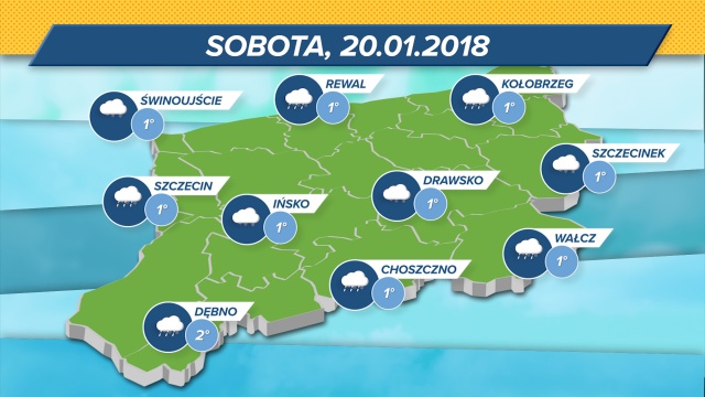 Pochmurno, chłodno, ale bez mrozu - taka pogoda szykuje się w sobotę w regionie. W ciągu dnia termometry będą wskazywać od 1 do 2 stopni Celsjusza. Możliwe opady deszczu i deszczu ze śniegiem.