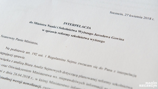 Wyrok śmierci na Uniwersytet Szczeciński został przesunięty w czasie, do 2021 roku - alarmują działacze Nowoczesnej.