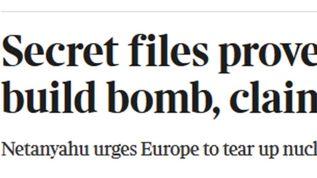Brytyjski dziennik The Times dotarł do jednego z dokumentów wykradzionych Iranowi przez izraelski wywiad. Dokumenty, które Mosad pokazał wielu europejskim wywiadom, mają dowodzić, że Teheran oszukiwał świat w sprawie swojego programu nuklearnego, a Donald Trump miał rację, wycofując się z porozumienia zawartego przez Baracka Obamę.