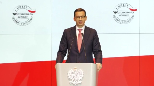 Mateusz Morawiecki podkreśla szczególną rolę i znaczenie suwerenności gospodarczej Polski. Premier bierze udział w Kongresie 100 lat Polskiej Gospodarki zorganizowanym w budynku Giełdy Papierów Wartościowych w Warszawie.