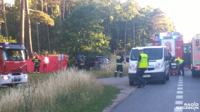 Wypadek na drodze krajowej nr 6 między Płotami a Karlinem.