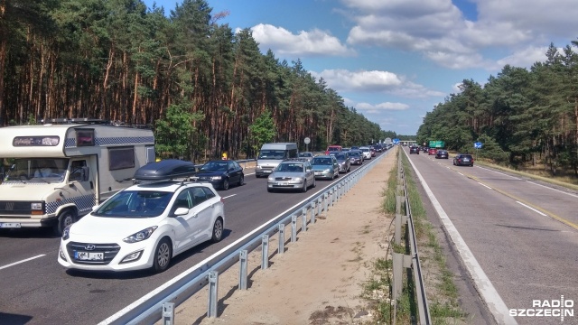 Spore korki utworzyły się w niedzielę po południu na trasach powrotnych znad morza.