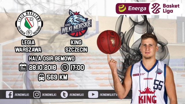 Koszykarze Kinga Szczecin walczą w stolicy o trzecie zwycięstwo w rozgrywkach o mistrzostwo Polski. Rywalem Wilków Morskich jest Legia Warszawa. Jednym z czołowych graczy stołecznej drużyny jest rozgrywający Sebastian Kowalczyk, który w minionym sezonie występował w szczecińskiej ekipie.